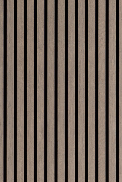 Acoustic panel Oak - Grey-brown lacquered
