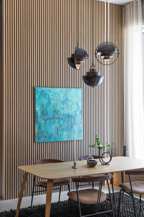 Paneles de pared acústicos decorativos PRO con roble rústico de Nordic  Acoustics en 240x60cm