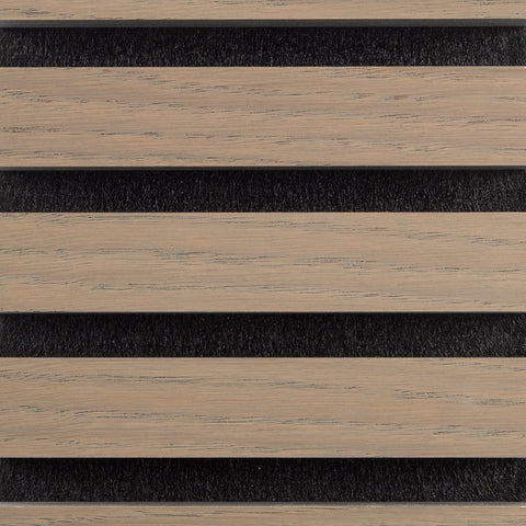 Product sample Acoustic panel Oak - Grey-brown lacquered