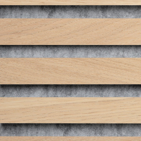 Product sample Acoustic panel Oak - Light lacquered Light grey felt