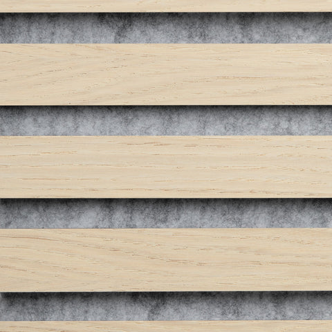 Product sample Acoustic panel Oak - White lacquered - light grey felt
